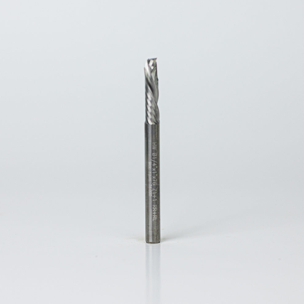 Solid Carbide CNC Router Bit 1/4" Compression RH image 0