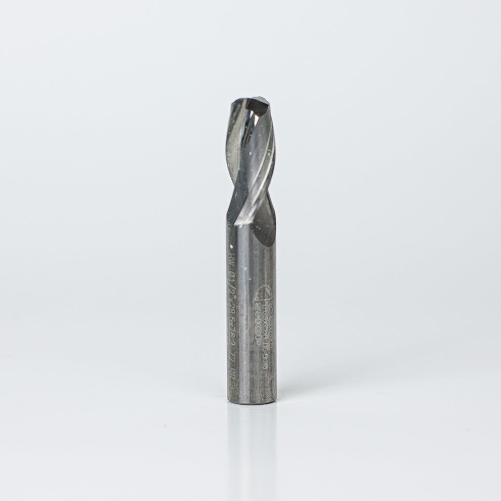 Solid Carbide CNC Router Bit 1/2" Up Spiral Flat Bottom RH image 0