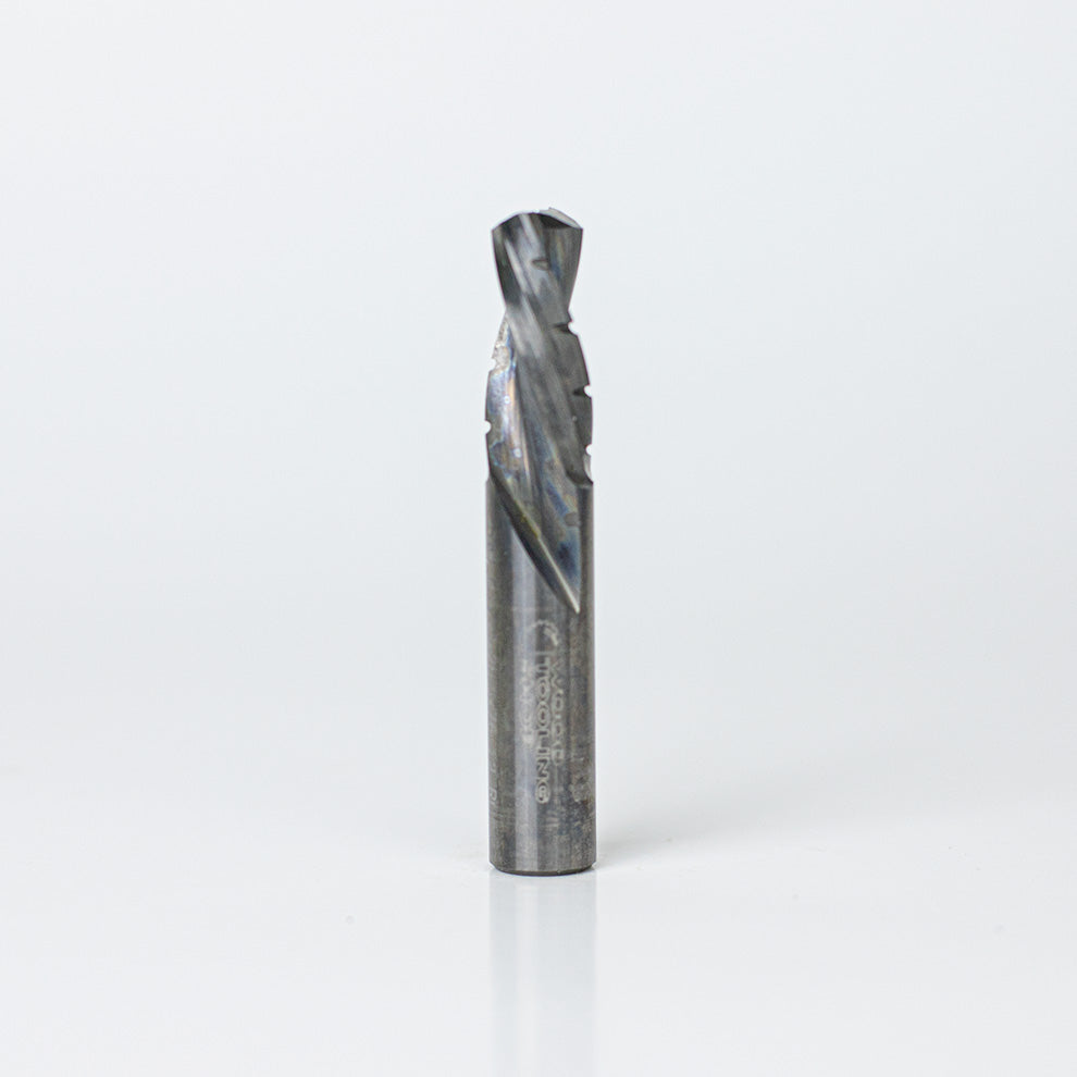 Solid Carbide CNC Router Bit 1/2" x 1-1/8" Down Spiral Chip Breaker RH image 0